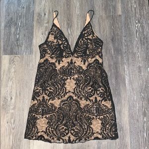 NWT Free People Night Shimmer Mini Dress